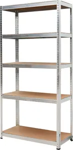 Стеллаж AWTools AW RACK 5 полок 200x90x40 см, нагрузка 250 кг, панели 5,0 мм, нажимная быстрая сборка