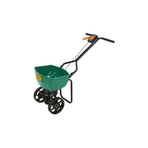 Rotary fertilizer spreader TOYA FLO 15 kg capacity, handheld garden broadcast spreader