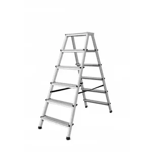 AWTools AW23006 Aluminum Step Ladder, 6 Steps, 125kg Capacity