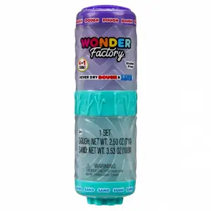 Plastmasa MGA Wonder Factory Never Dry Dough violeta-tirkīza 595304-EUC, gaisa žūstoša nemīstoša modelēšanas masa