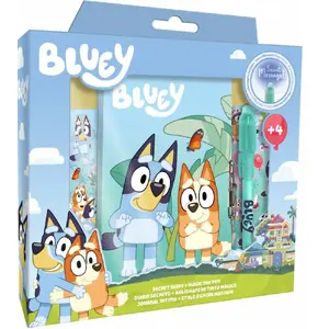 Ежедневник Kids Euroswan «Bluey» с магической ручкой — BY00007 компактный блокнот для заметок