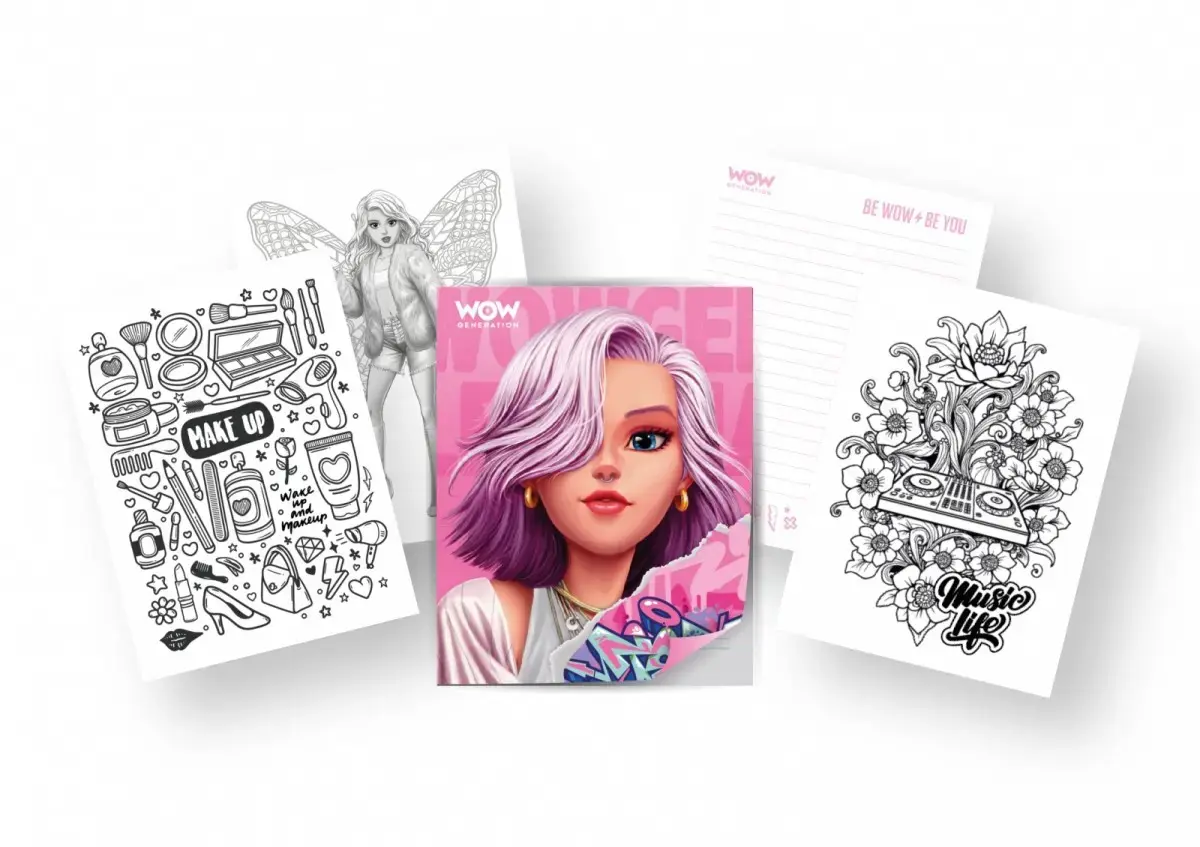 Набор Kids Euroswan WOW00143 — блокнот с 8 ручками Photo 3