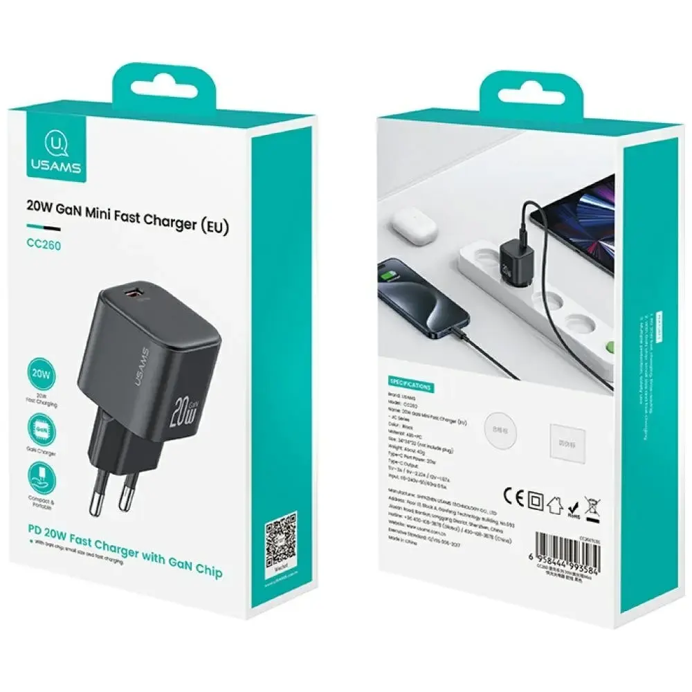 usams USA001627 20W USB‑C зарядное с кабелем Photo 2