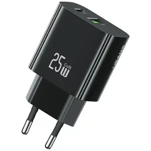 Сетевое зарядное устройство usams USA001629 25 Вт 1×USB-C + 1×USB-A быстрая зарядка