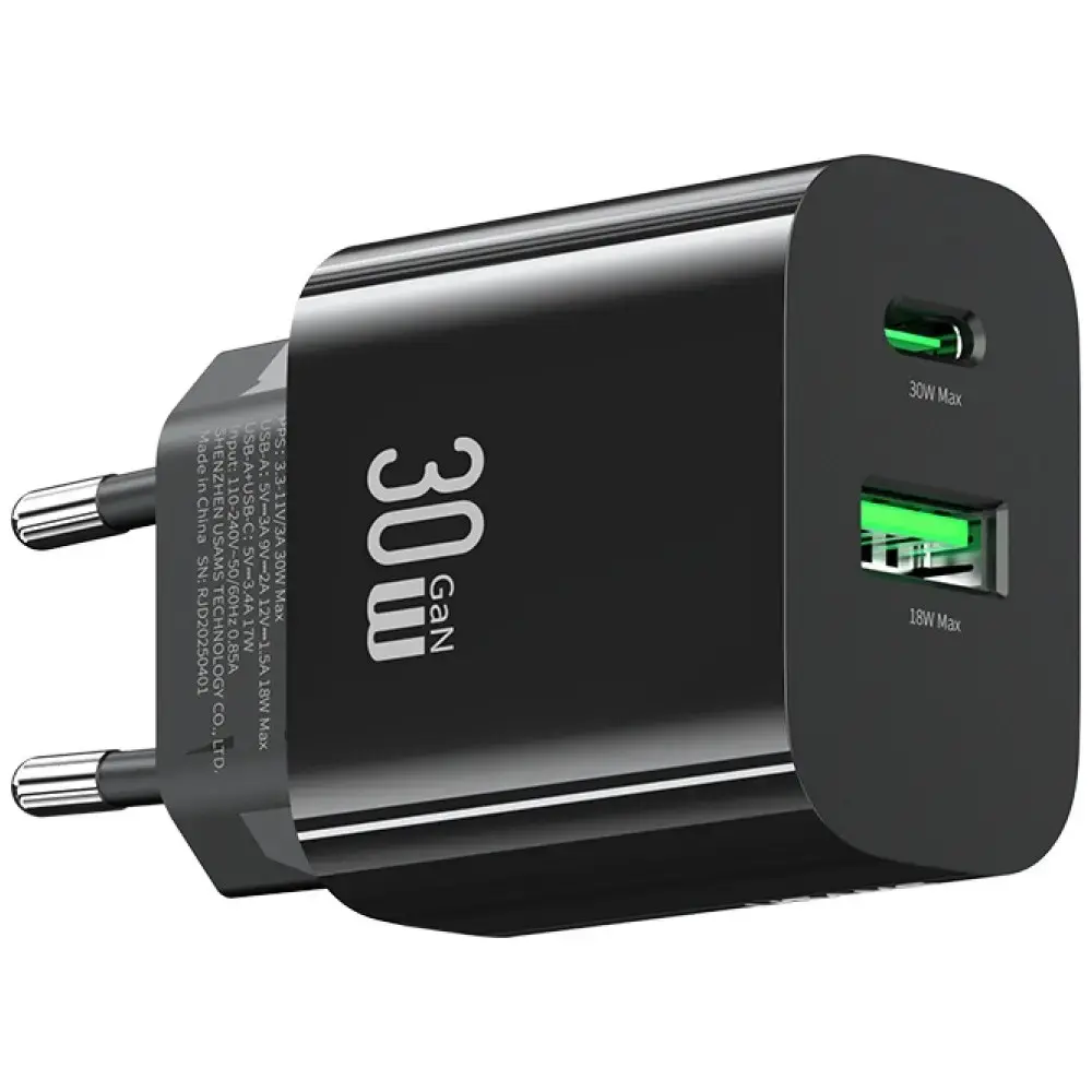 usams USA001631 30W USB-C + USB-A Photo 5