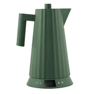 Electric kettle Alessi Plissé 1.7 L 2200 W green, thermoplastic body, hidden base, safety cutoff