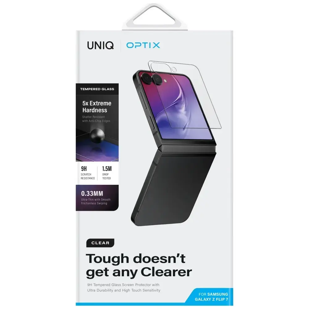 Закалённое стекло для Samsung Galaxy Z Flip7 — Uniq Photo 4