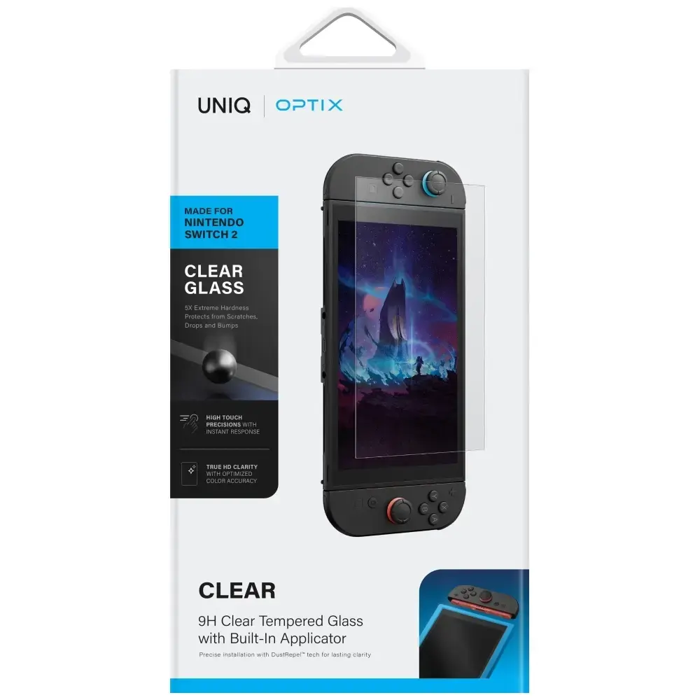 Закалённое стекло Uniq Optix Clear для Nintendo Switch 2 Photo 2