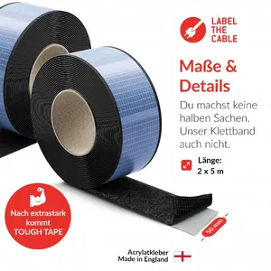 Kabeļu stiprinājums Label the Cable LTC 1610-5-50, garums 5 m, platums 50 mm, melns