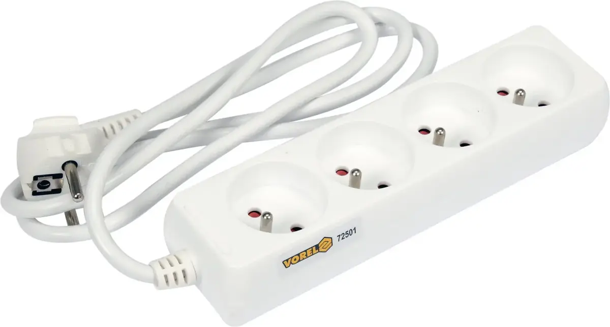 Power strip Vorel 72501 — 1.5 m, 4 outlets Photo 2