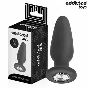 Анальная пробка ADDICTED TOYS АНАЛЬНАЯ ПРОБКА С ДРАГОЦЕННЫМ КАМНЕМ СИЛИКОН РАЗМЕР M 10.4 СМ