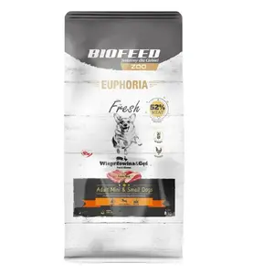 Сухой корм для собак BIOFEED Euphoria Fresh Adult Mini & Small с свининой и гусем, 8 кг, 28% белка, 15% жира, без глютена