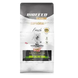Dry dog food BIOFEED Euphoria Fresh Adult Mini & Small Turkey with Lamb 8 kg, Protein 28%, Fat 15%