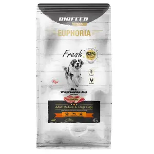 Сухой корм для собак BIOFEED Euphoria Fresh Meat Adult Medium & Large Свинина и Гусь 12 кг