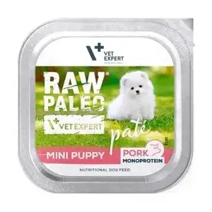 Влажный корм для собак VETEXPERT RAW PALEO Паштет Mini Puppy Pork 150 г — полный беззерновой рацион для щенков мелких пород
