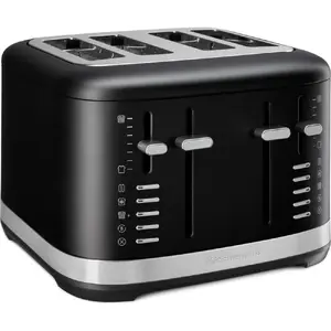 KitchenAid 5KMT4109EBM 4-Slice Toaster, Matte Black