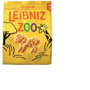 Cepumi Bahlsen Leibniz Zoo 100 g — dzīvnieku formu sviesta cepumi