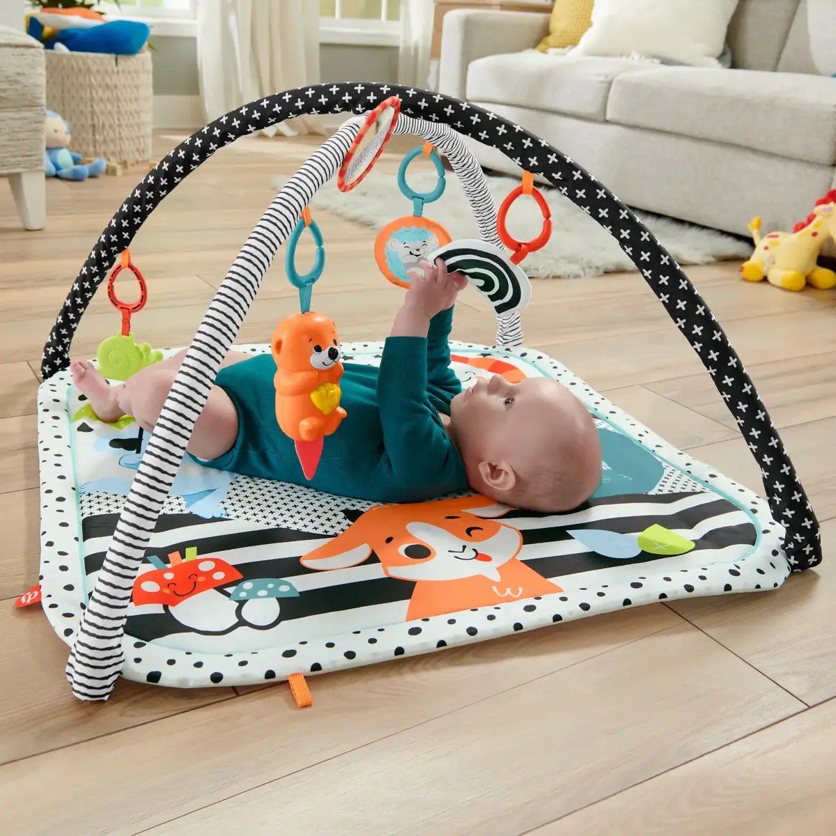Fisher-Price 3-in-1 Music, Glow and Grow Gym Play Mat MATTEL Photo 7
