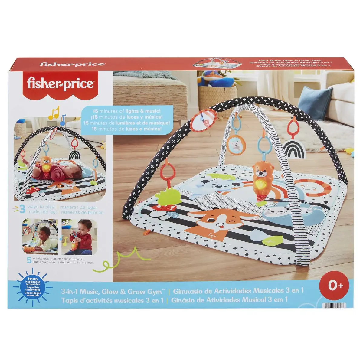 Fisher-Price 3-in-1 Music, Glow and Grow Gym Play Mat MATTEL Photo 12