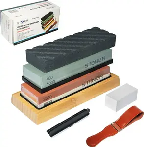 Knife sharpening stones set Silver 11-piece (whetstones) — Silver 1039647