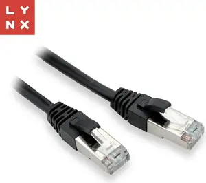 FTP patch cable LYNX CS LX-FTP5E-0050-BLACK Cat5e 0.5 m CCA