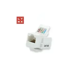 UTP Cat5e Keystone Jack LYNX CS LX-KST-TL-90-CAT5E-UTP 90° angled, white