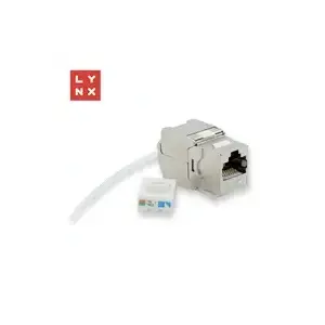 Shielded Keystone Jack LYNX CS LX-KST-TL-CAT6-STP Cat6, silver finish