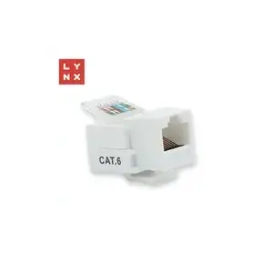 Keystone Jack UTP Cat6 LYNX CS LX-KST-TL-90-CAT6-UTP 90° белый — Cat6 UTP keystone-разъем, угловой