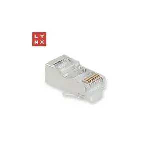 RJ45 STP коннектор Cat5e LYNX CS LX-CON-CAT5E-STP-30 30µ золотое покрытие, 100 шт.