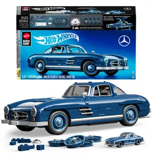 Конструктор MATTEL Hot Wheels Brick Shop Mercedes‑Benz 300 SL — 1600 деталей, пластик, 17+ лет