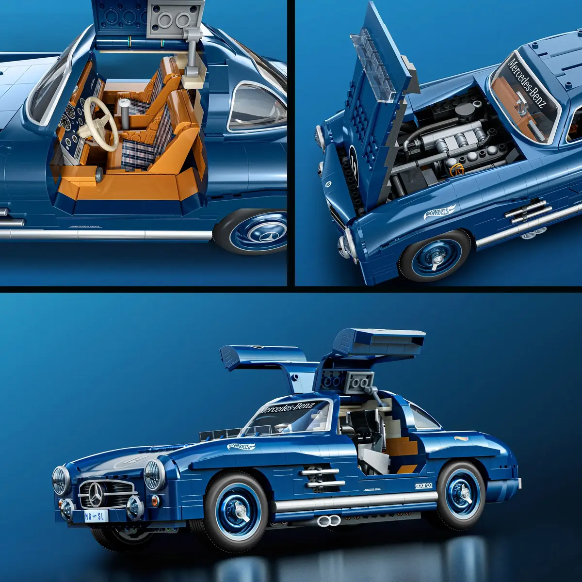 MATTEL Hot Wheels Brick Shop Mercedes‑Benz 300 SL — 1600 дет. Photo 6