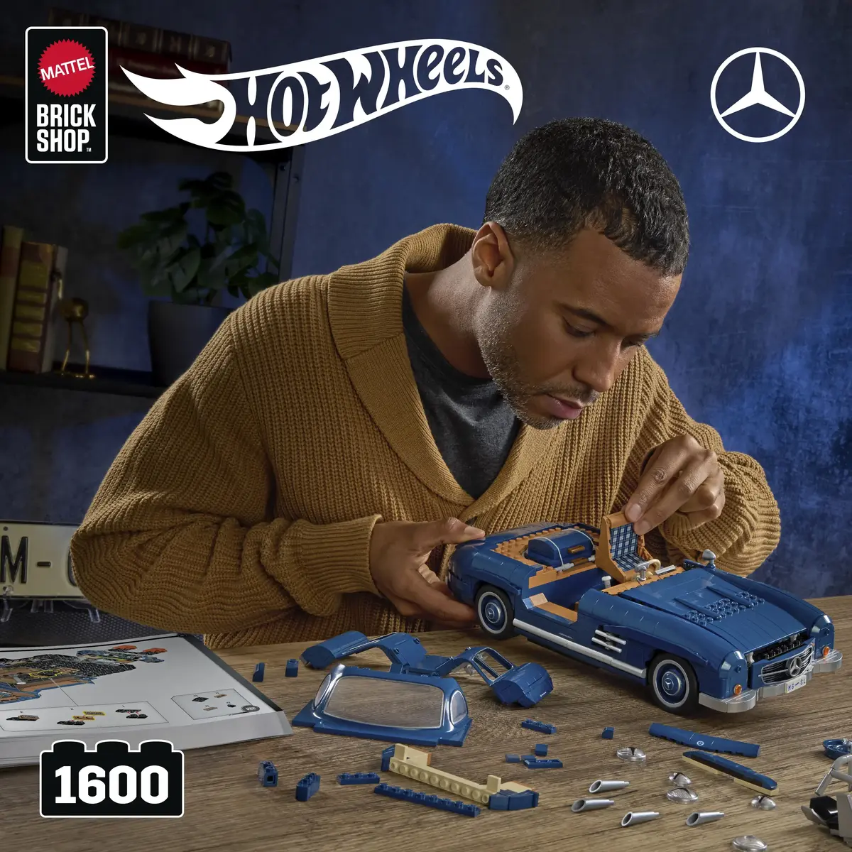 MATTEL Hot Wheels Brick Shop Mercedes‑Benz 300 SL — 1600 дет. Photo 8