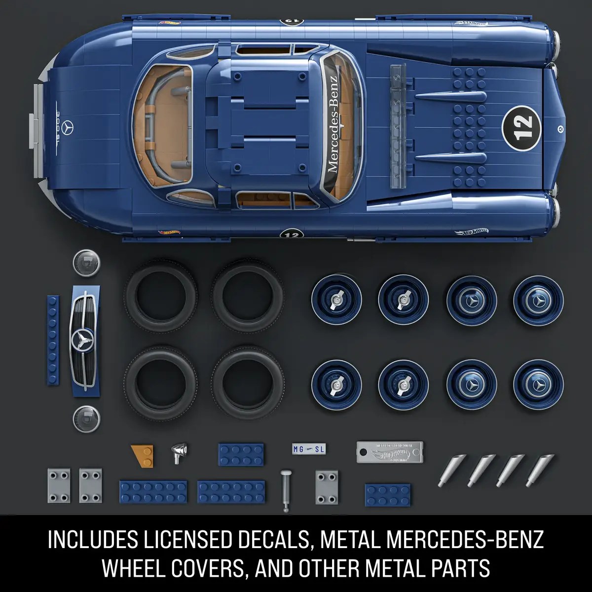MATTEL Hot Wheels Brick Shop Mercedes‑Benz 300 SL — 1600 дет. Photo 10