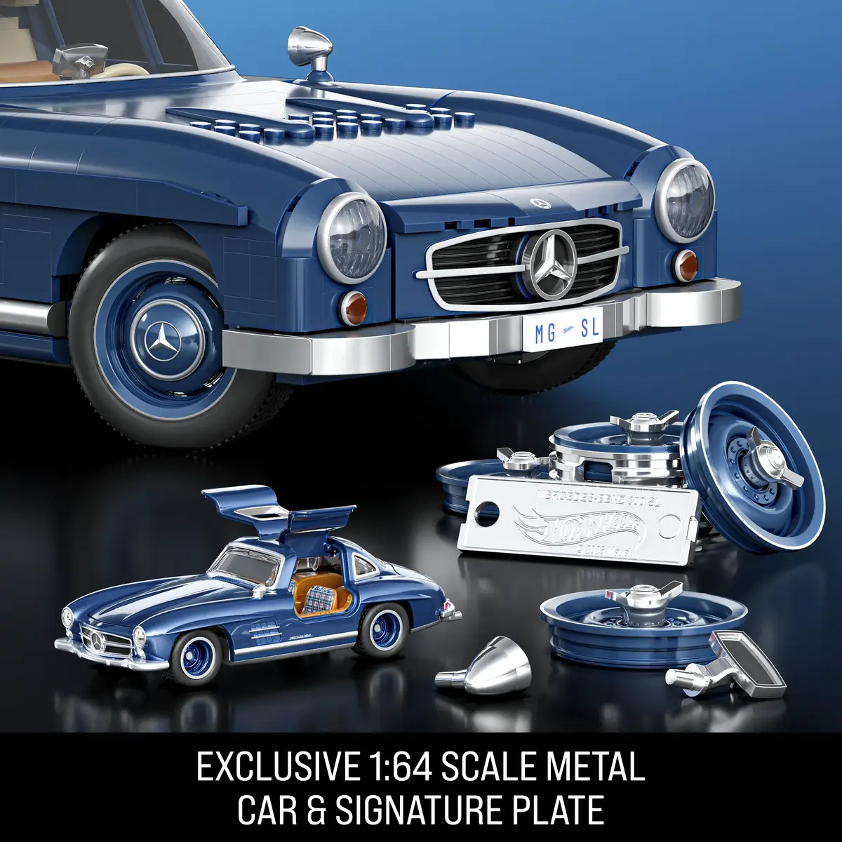 MATTEL Hot Wheels Brick Shop Mercedes‑Benz 300 SL — 1600 дет. Photo 11