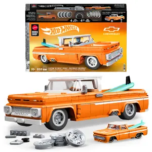 Конструктор Mattel Brick Shop Hot Wheels Custom ’62 Chevy Pickup, 856 деталей, пластик, рекомендуемый возраст от 10 лет