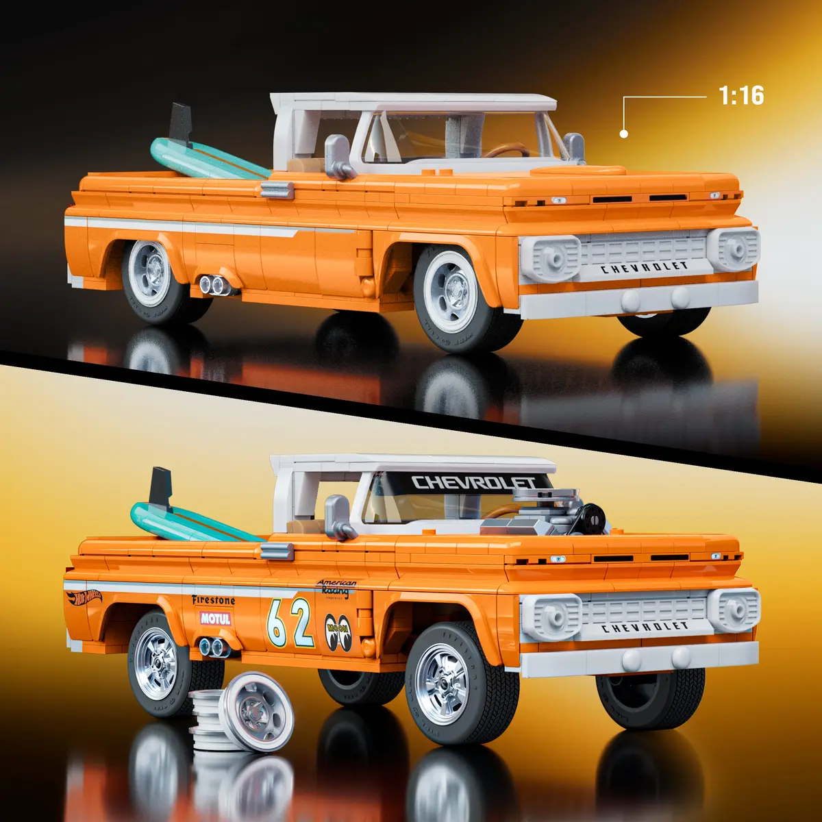 Mattel Brick Shop Hot Wheels Custom ’62 Chevy Pickup Photo 3