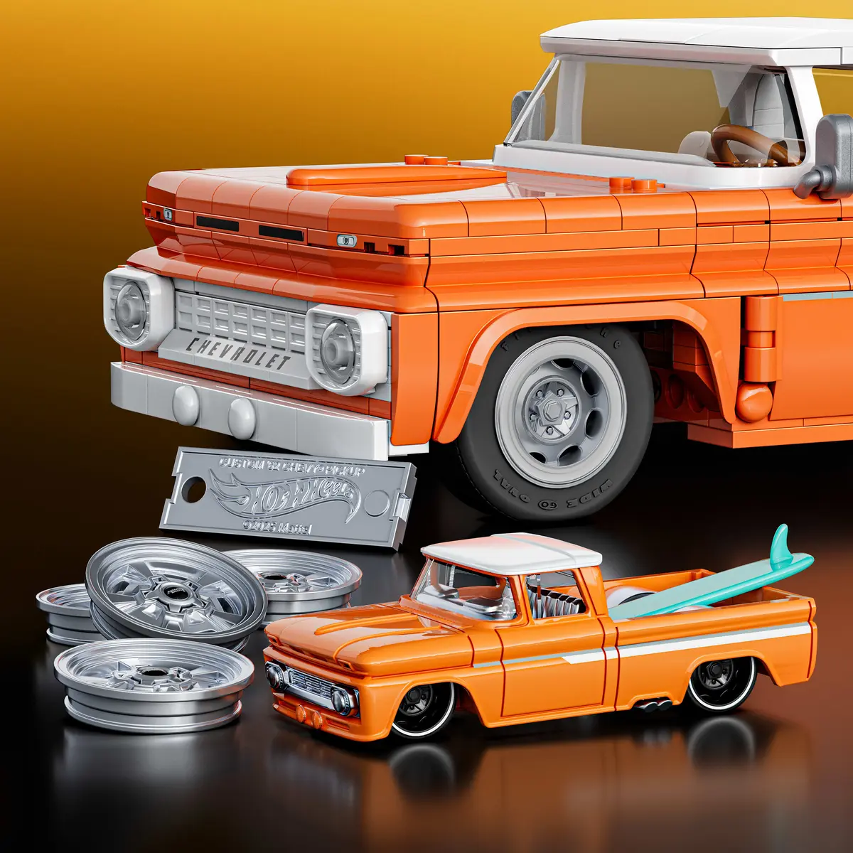Mattel Brick Shop Hot Wheels Custom ’62 Chevy Pickup Photo 5