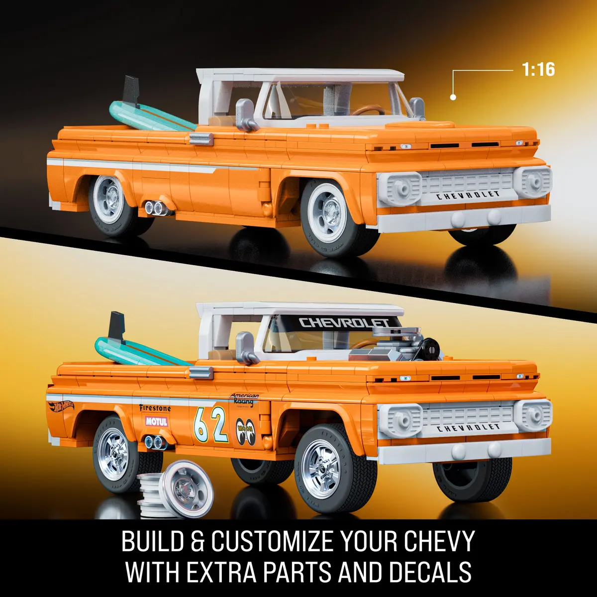 Mattel Brick Shop Hot Wheels Custom ’62 Chevy Pickup Photo 7