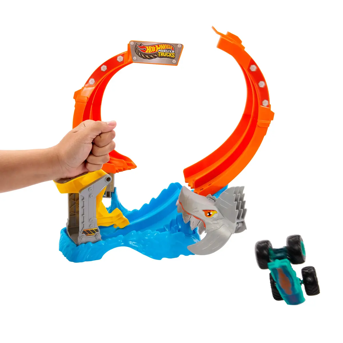 MATTEL Hot Wheels Corkscrew Shark Smash trases komplekts Photo 4