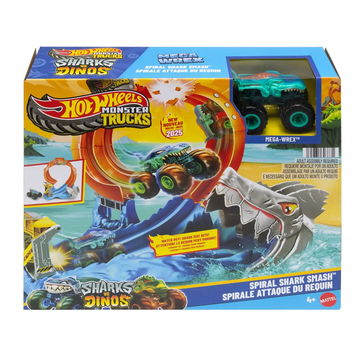 MATTEL Hot Wheels Corkscrew Shark Smash trases komplekts Photo 6
