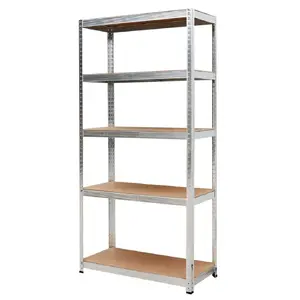 Стеллаж AWTools AW RACK 5 полок 180×90×40 см грузоподъёмность 200 кг на полку 4.0 мм сталь быстросборка на защёлках