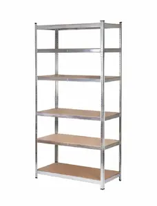 AWTools AW23190 Metal Shelf Unit with 6 Shelves, 300kg Load Capacity