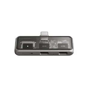 USB-C PD Hub OEM O810086362004 with MicroSD Reader Gray