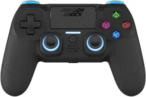 Bezvadu spēļu pults DragonShock Mizar+ priekš PS4 un PC, melna
