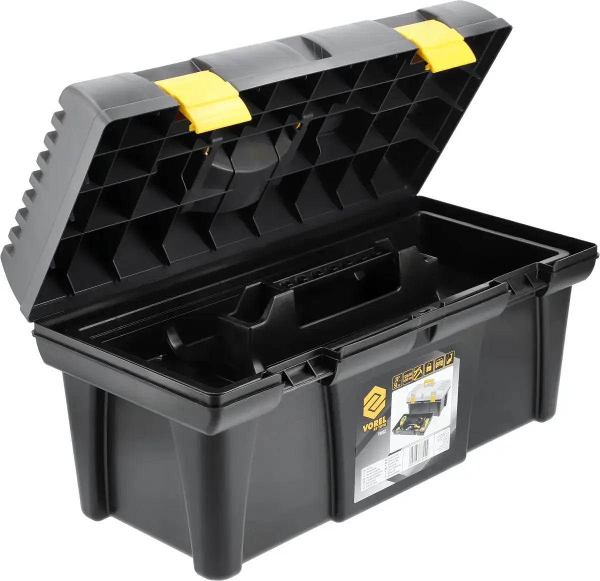 Tool box Vorel 78802 plastic with removable tray Photo 3