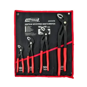 Набор разрезных/регулируемых плоскогубцев AWTools 4 шт: 7", 10", 12", 16"