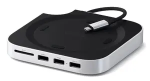 Стэнд-хаб USB-C и HDMI Satechi для Mac Mini M4 с несколькими портами (ST-GNMMES)
