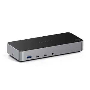 Док-станция Satechi ST-D4KTM-EU с проводным подключением для трех 4K дисплеев, черно‑серебристая