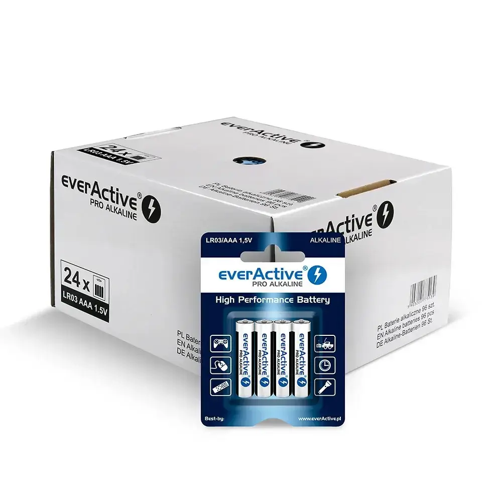 everActive AAA LR034BLPADIS alkaline batteries — 96 pcs Photo 2