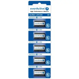 Alkaline button cell batteries everActive LR44 1.5V — pack of 5